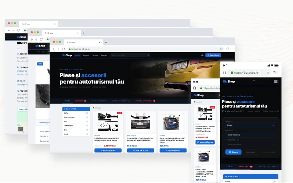 BizShop - Web sitesi Justin Productions tarafından yapıldı