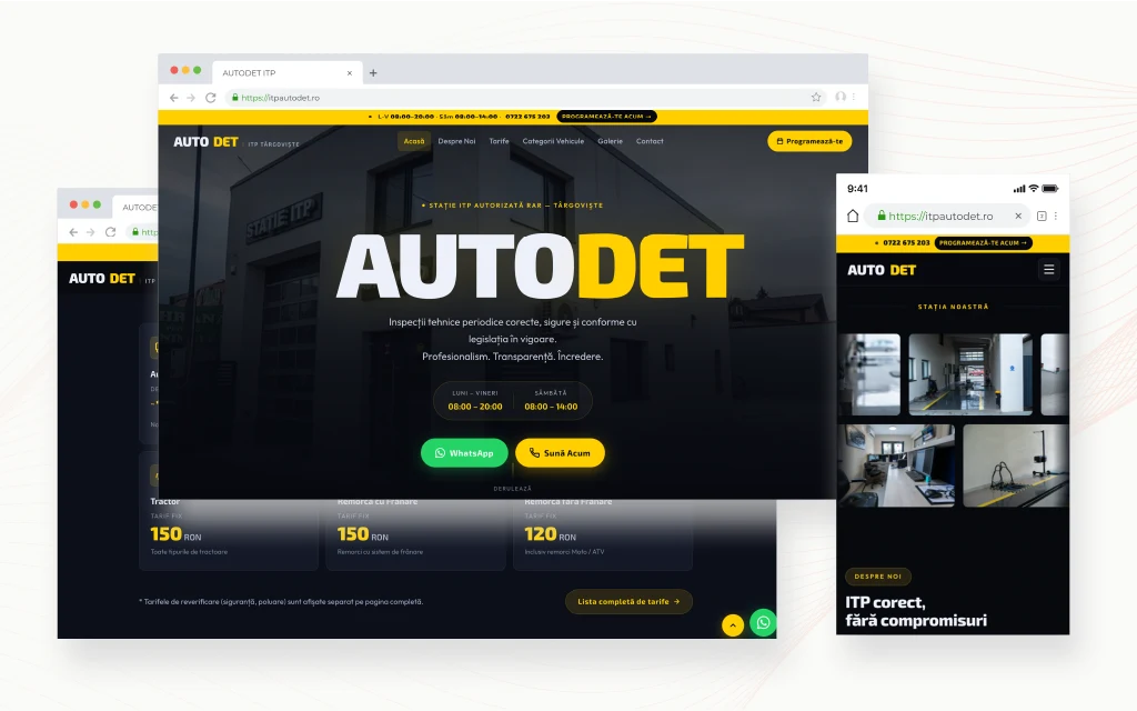 ITP AutoDET - Website realizat de Justin Productions