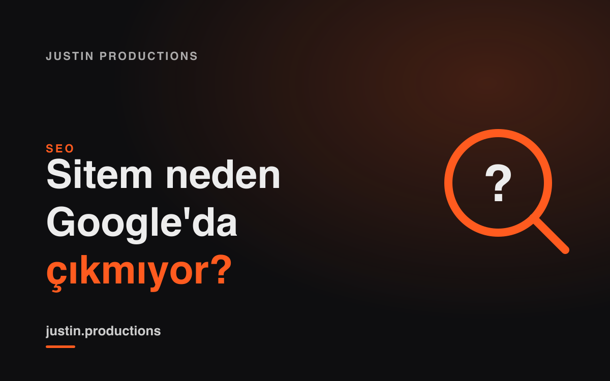 Sitem neden Google'da çıkmıyor?