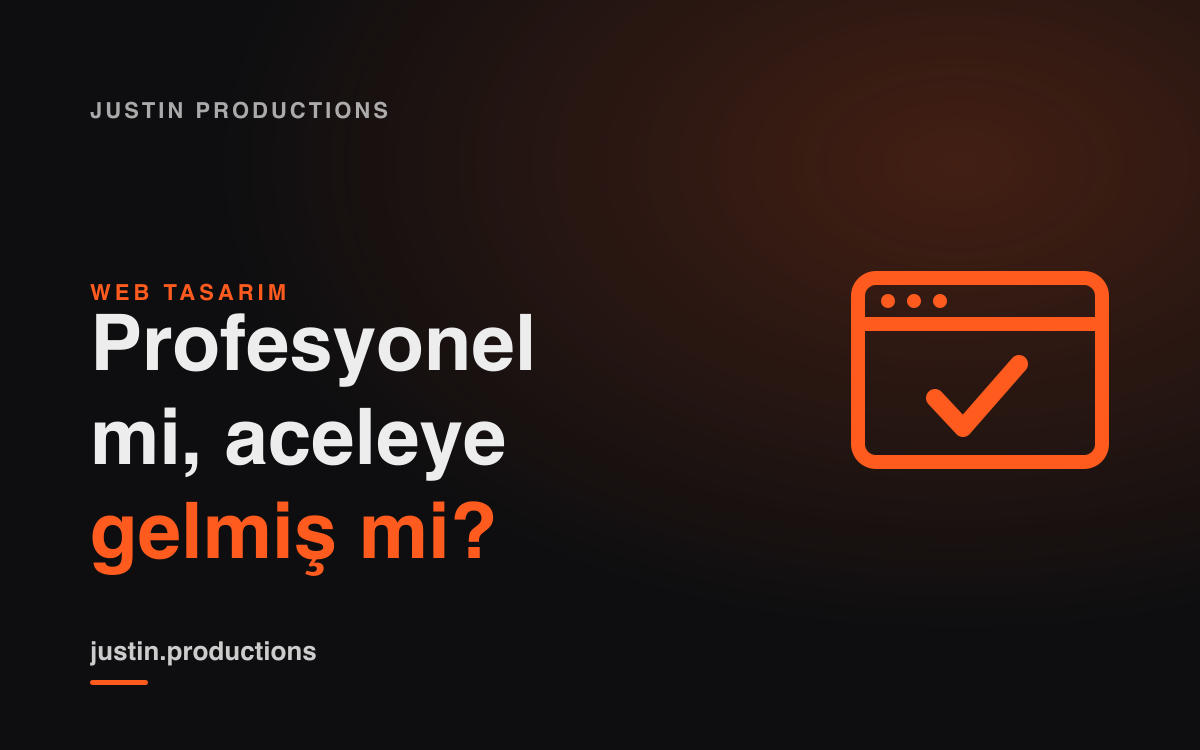 Profesyonel web tasarım ile aceleye gelmiş site: önemli olan farklar